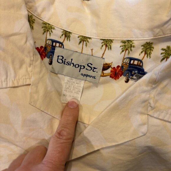 BISHOP STREET APPAREL MEN'S 3XL 100% COTTON BUTTON-DOWN SHORT-SLEEVE SHIRT - Picture 3 of 4